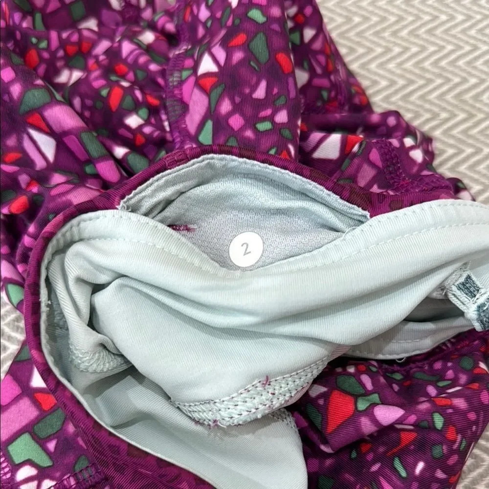 Lululemon Purple Mosaic Women's Shorts Size 2